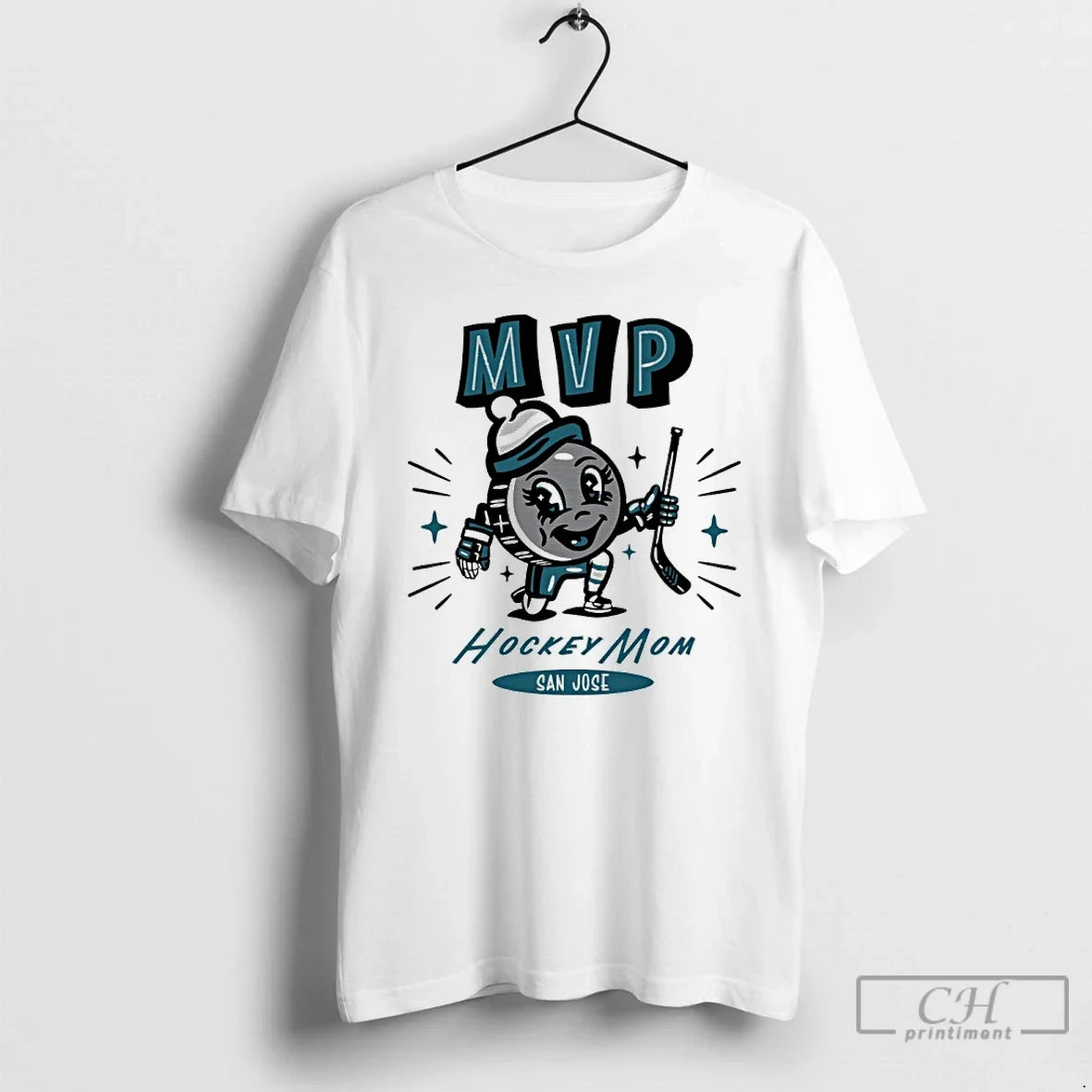 Classic San Jose Sharks 2025 Mvp Hockey Mom - Adult & Kids T-Shirts, Sweatshirts & Hoodies apparel design preview 1
