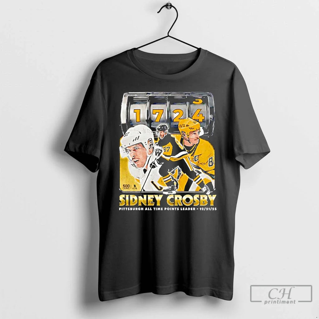 Classic Sidney Crosby 87 Pittsburgh Penguins All Time - Adult & Kids T-Shirts, Sweatshirts & Hoodies apparel design preview 1