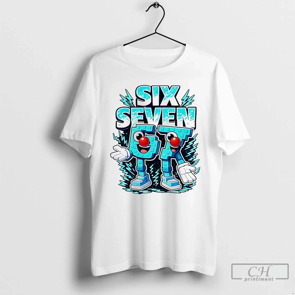 Classic Six Seven 6 7 Red Nose Day - Adult & Kids T-Shirts, Sweatshirts & Hoodies apparel design preview 1