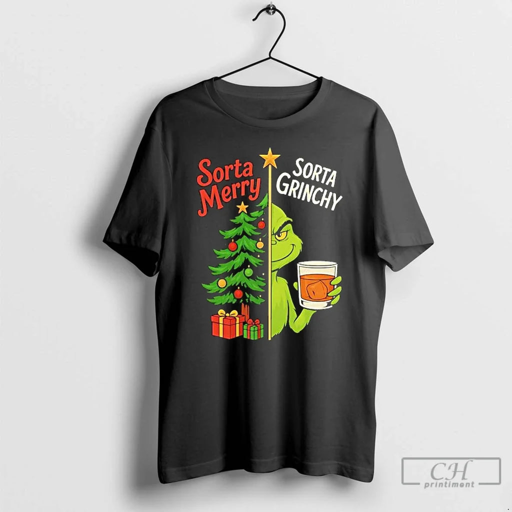 Classic Sorta Merry Grinchy - Adult & Kids T-Shirts, Sweatshirts & Hoodies apparel design preview 1