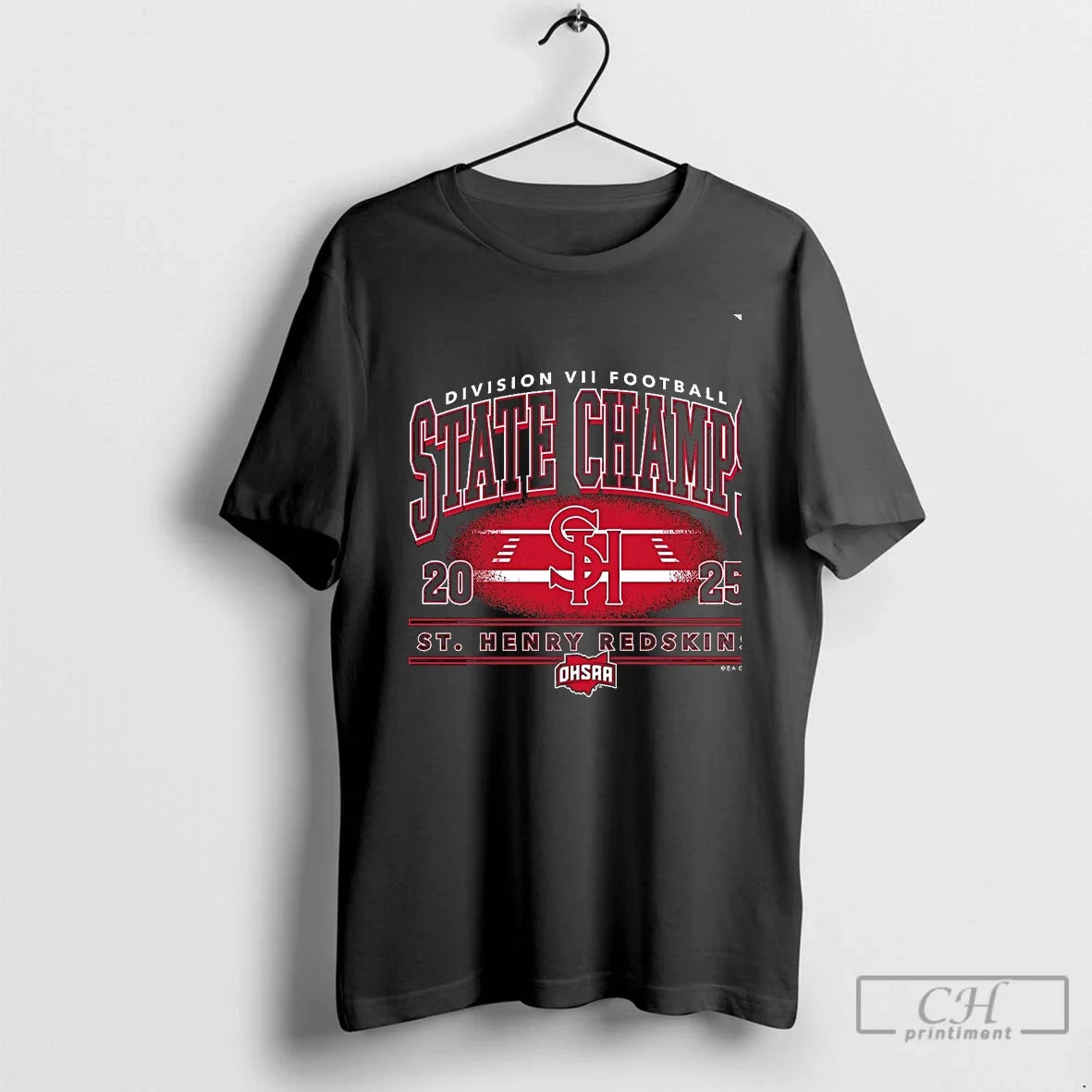 Classic St Henry Redskins 2025 Football D7 State - Adult & Kids T-Shirts, Sweatshirts & Hoodies apparel design preview 1