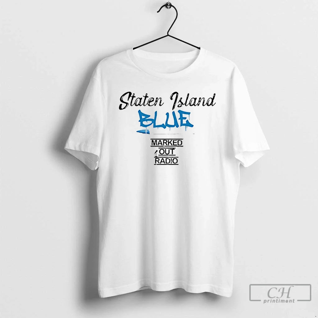Classic Staten Island Blue Marked Out Radio - Adult & Kids T-Shirts, Sweatshirts & Hoodies apparel design preview 1