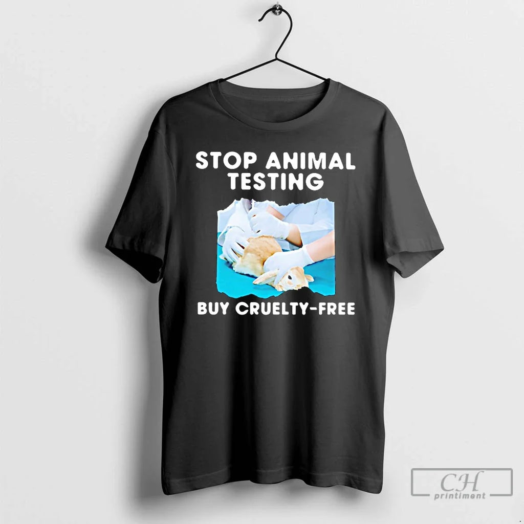 Classic Stop Animal Testing Buy Cruelty Free - Adult & Kids T-Shirts, Sweatshirts & Hoodies apparel design preview 1