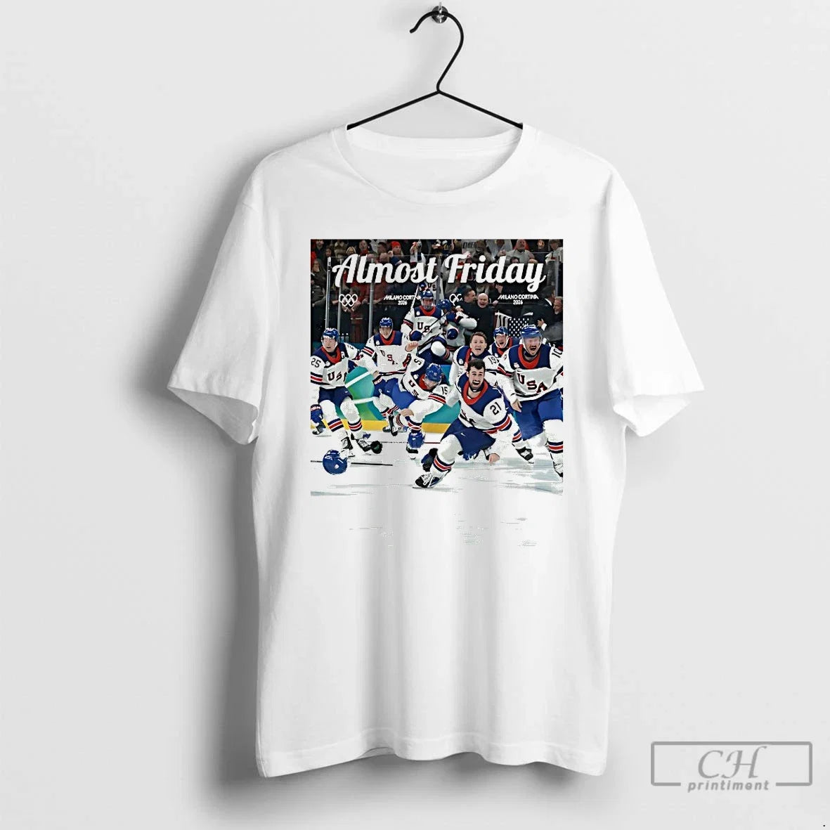 Classic Team Usa 2026 Olympics Almost Friday - Adult & Kids T-Shirts, Sweatshirts & Hoodies apparel design preview 1