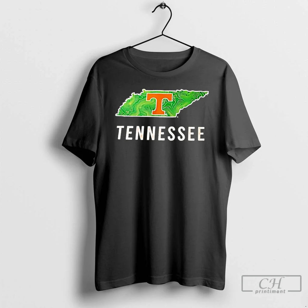 Classic Tennessee Volunteers Map - Adult & Kids T-Shirts, Sweatshirts & Hoodies apparel design preview 1