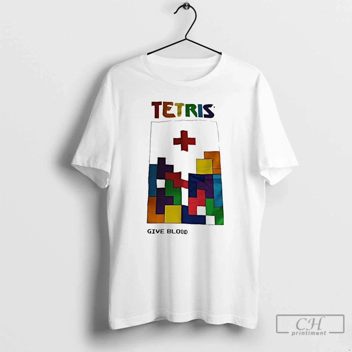 Classic Tetris Give Blood - Adult & Kids T-Shirts, Sweatshirts & Hoodies apparel design preview 1