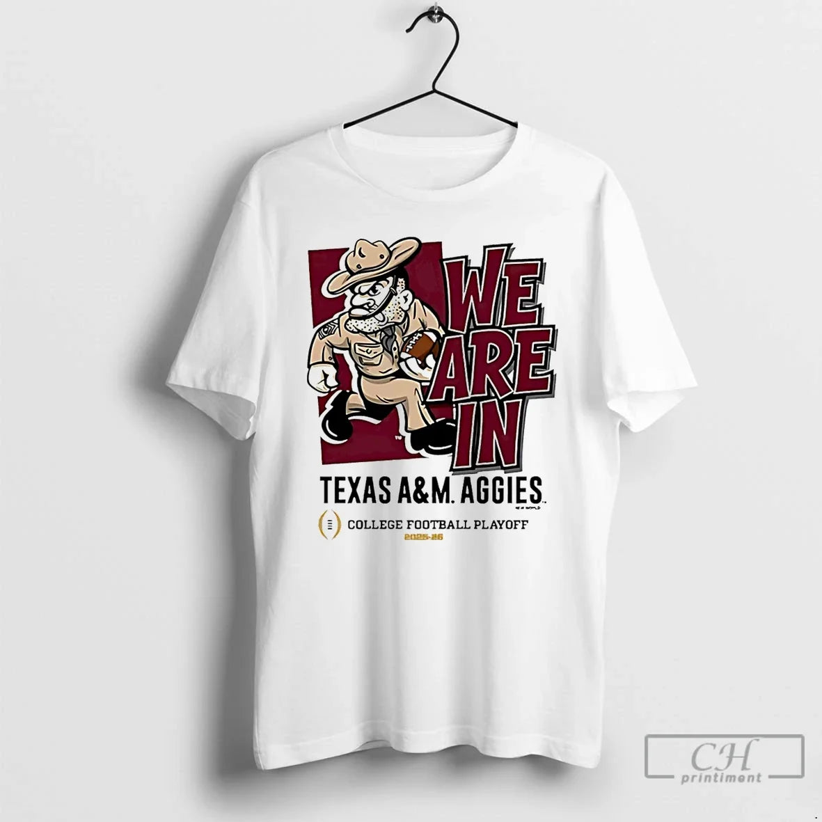 Classic Texas Am Aggies 2025 Cfp Bound We Are Mascot - Adult & Kids T-Shirts, Sweatshirts & Hoodies apparel design preview 1