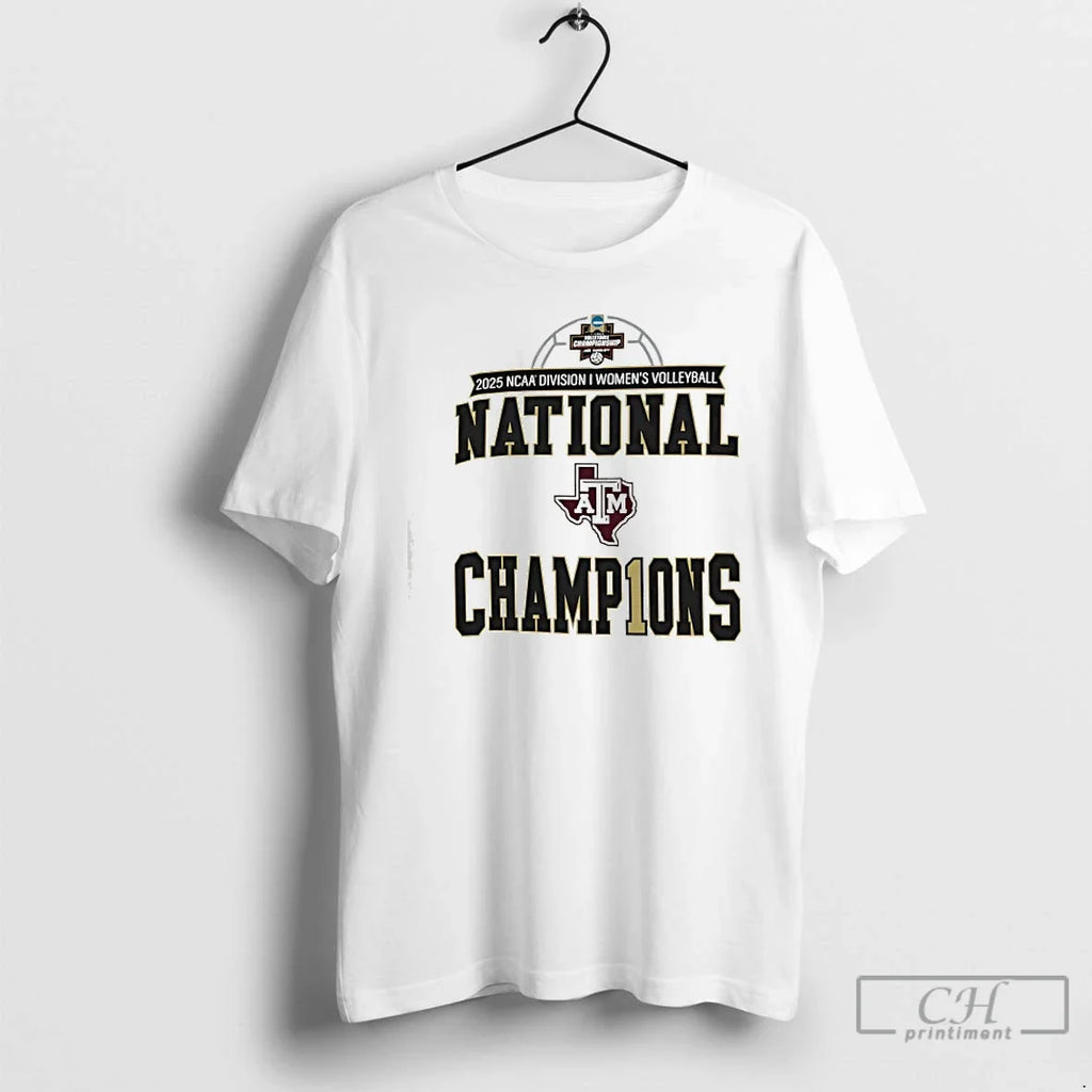 Classic Texas Am Aggies Champion 2025 Ncaa Volleyball - Adult & Kids T-Shirts, Sweatshirts & Hoodies apparel design preview 1