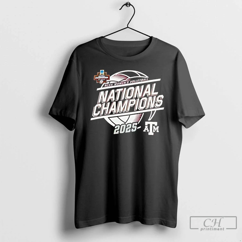 Classic Texas Am Champion 2025 Ncaa Volleyball - Adult & Kids T-Shirts, Sweatshirts & Hoodies apparel design preview 1