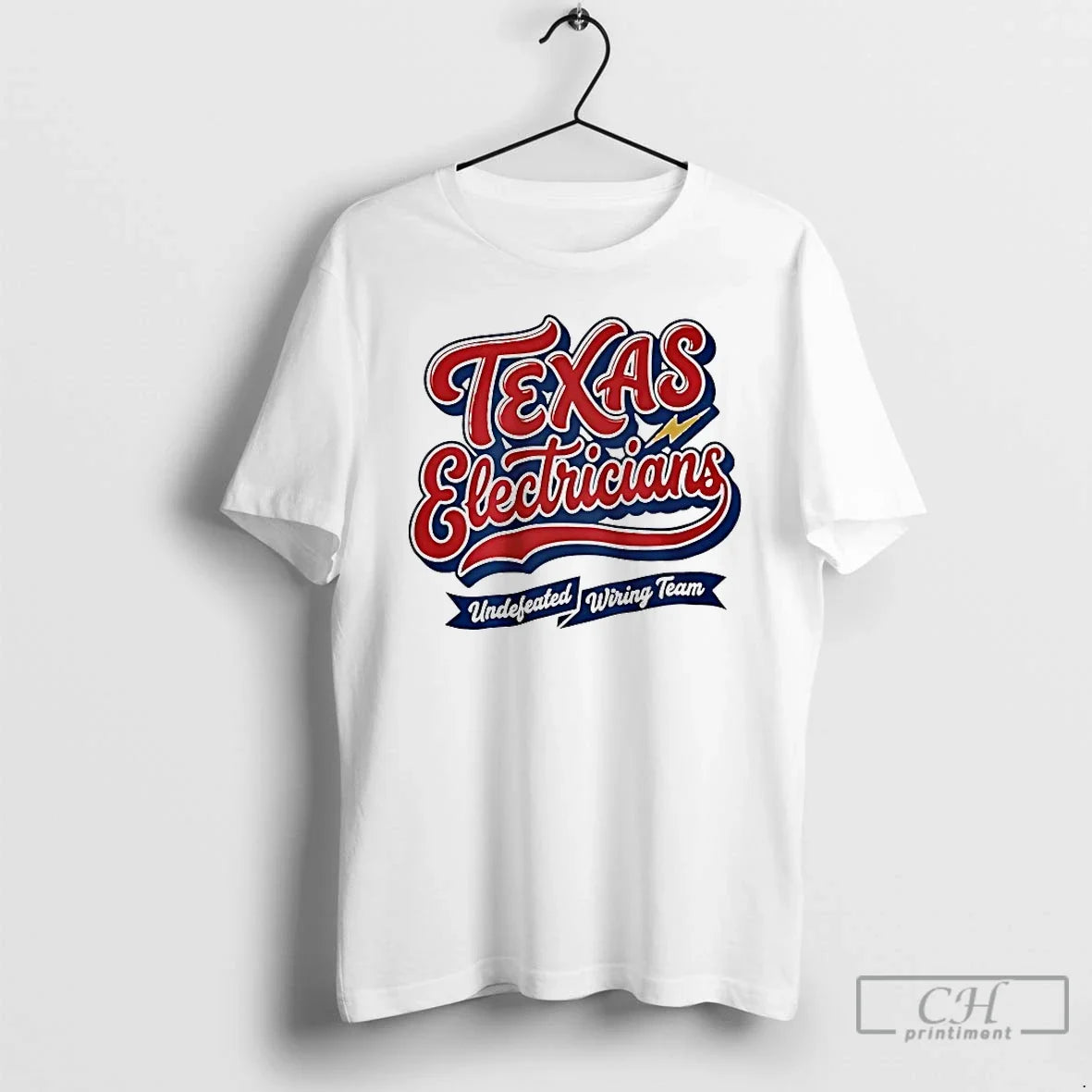 Classic Texas Electricians Undefeated Wiring Team - Adult & Kids T-Shirts, Sweatshirts & Hoodies apparel design preview 1