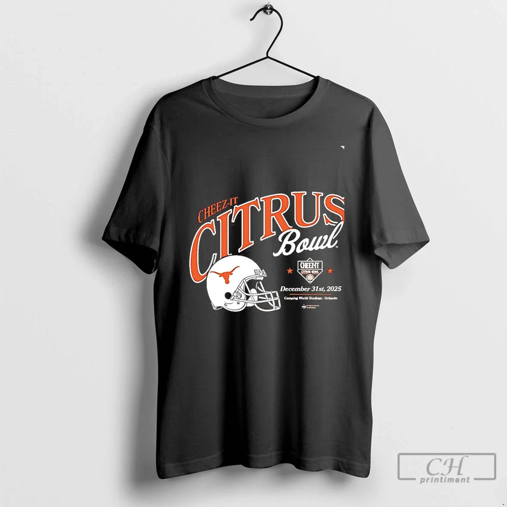 Classic Texas Longhorns 2025 Cheez Citrus Bowl Helmet - Adult & Kids T-Shirts, Sweatshirts & Hoodies apparel design preview 1