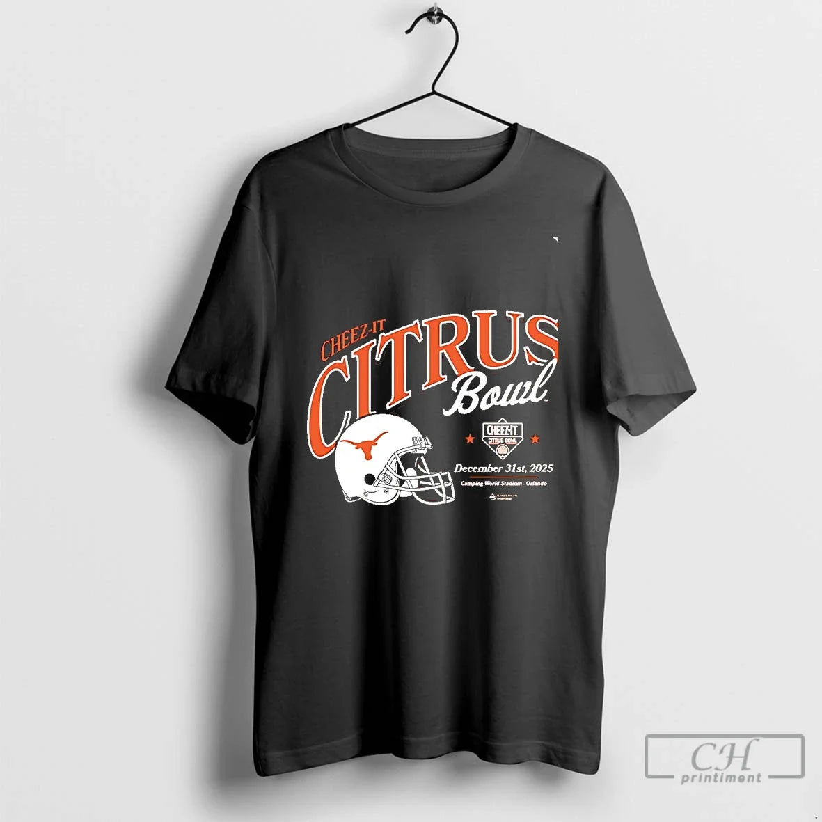 Classic Texas Longhorns 2025 Cheez Citrus Bowl Helmet - Adult & Kids T-Shirts, Sweatshirts & Hoodies apparel design preview 1