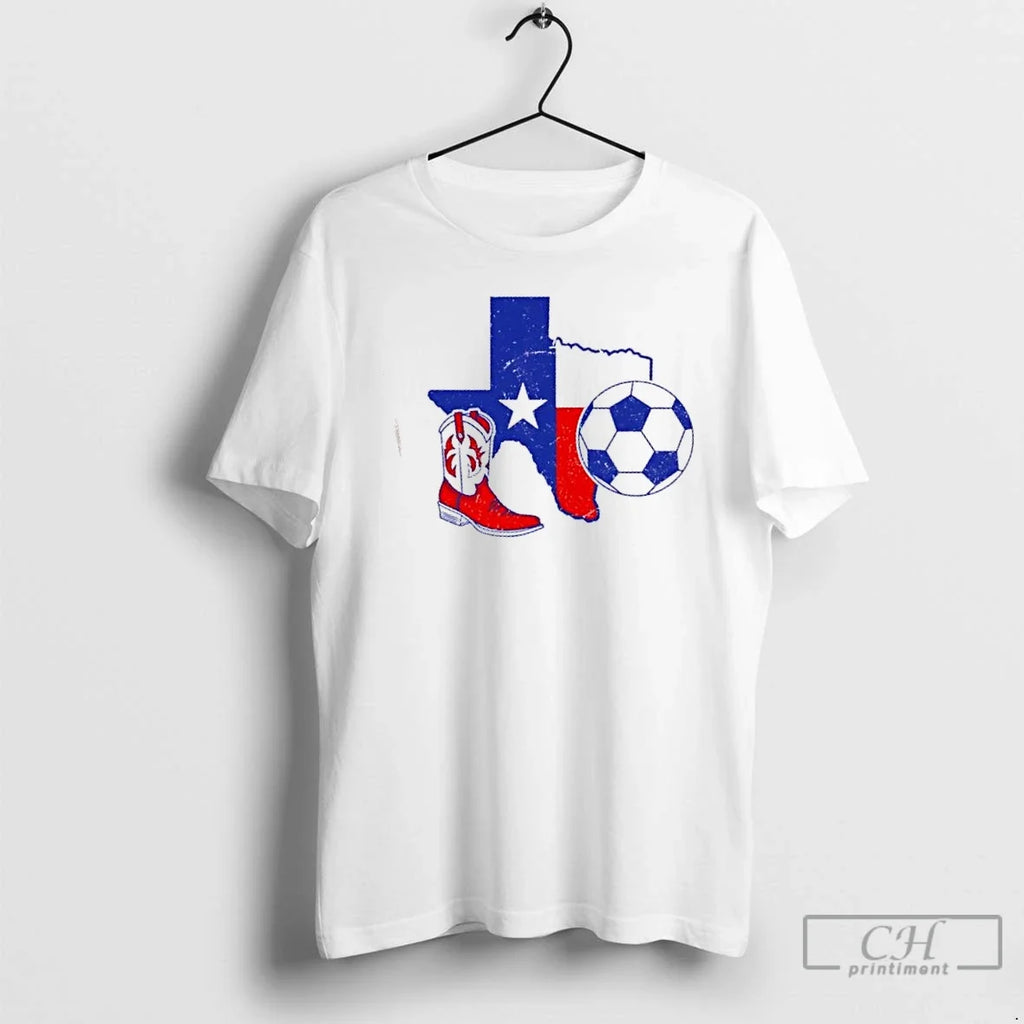 Classic Texas Map Soccer - Adult & Kids T-Shirts, Sweatshirts & Hoodies apparel design preview 1