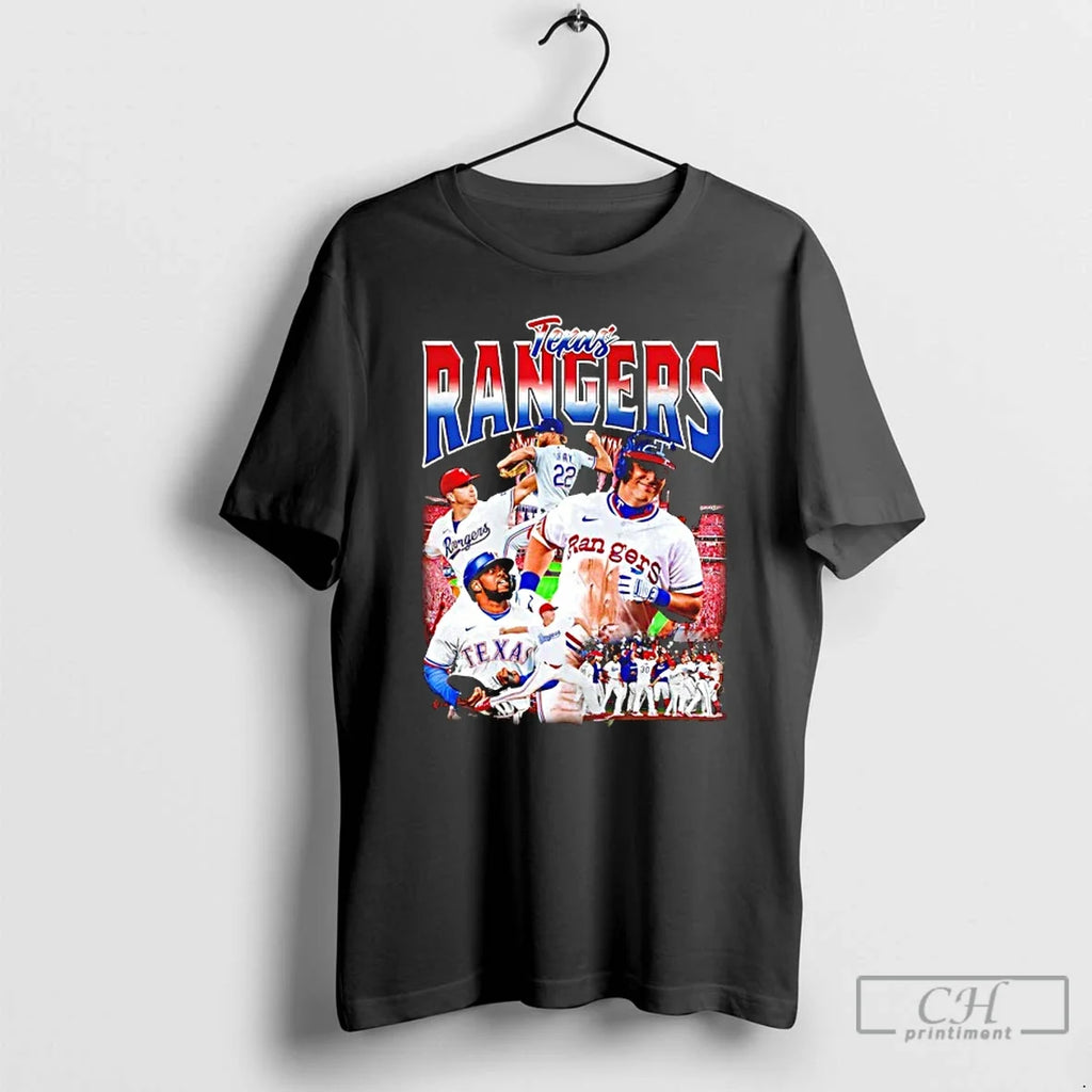 Classic Texas Rangers Team Collage Celebrate 2025 - Adult & Kids T-Shirts, Sweatshirts & Hoodies apparel design preview 1