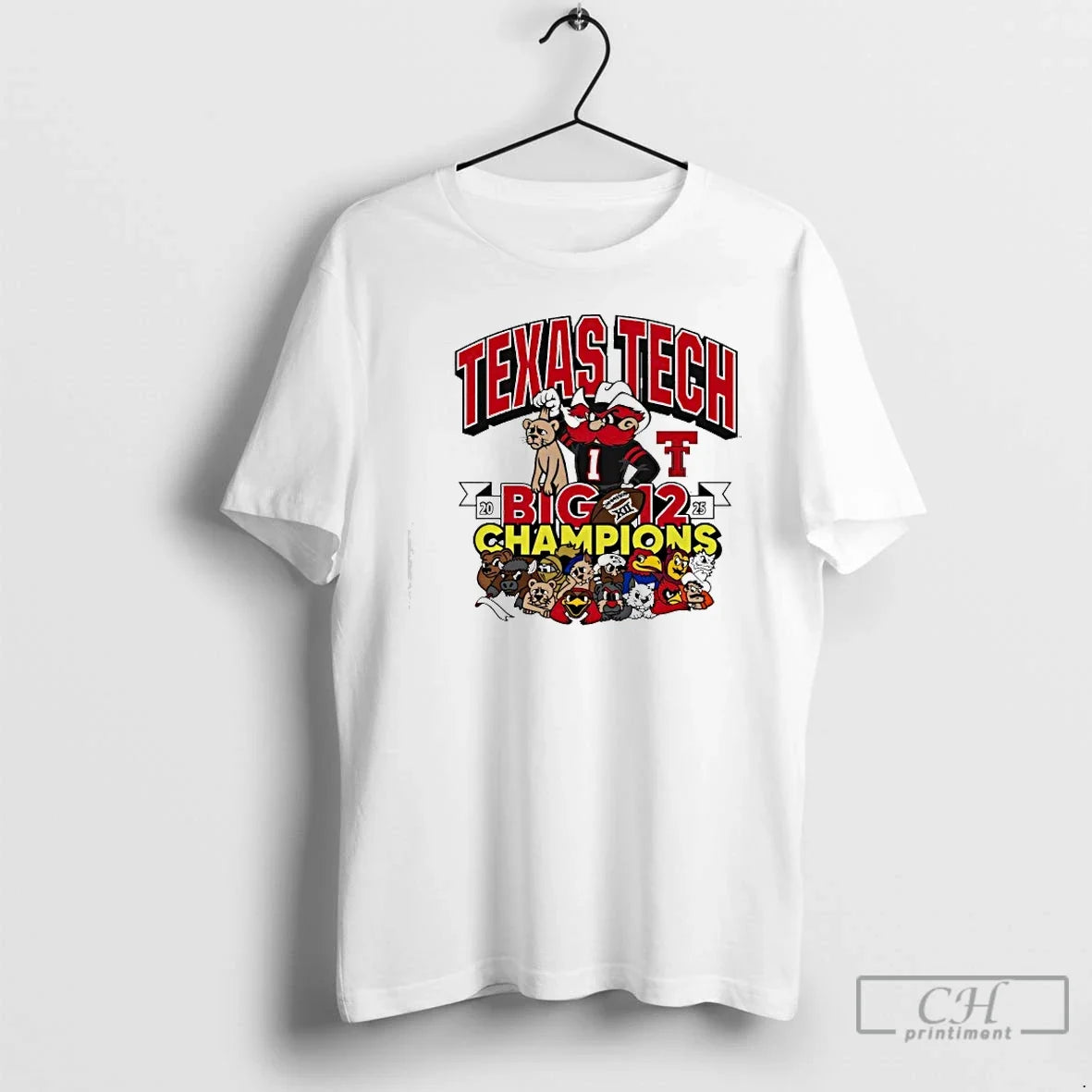 Classic Texas Tech Red Raiders Big 12 Football Champs - Adult & Kids T-Shirts, Sweatshirts & Hoodies apparel design preview 1