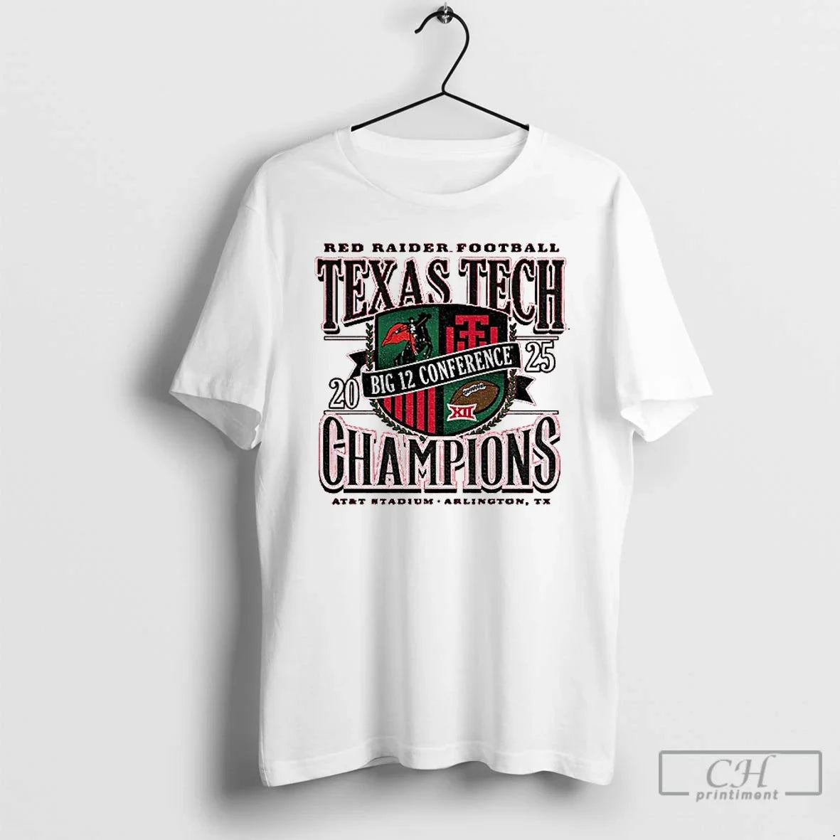 Classic Texas Tech Red Raiders Football 2025 Big 12 - Adult & Kids T-Shirts, Sweatshirts & Hoodies apparel design preview 1