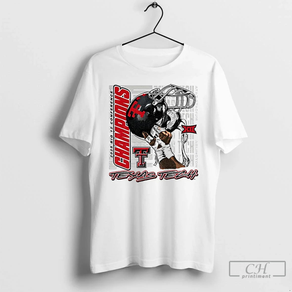 Classic Texas Tech Red Raiders Football 2025 Big 12 - Adult & Kids T-Shirts, Sweatshirts & Hoodies apparel design preview 1