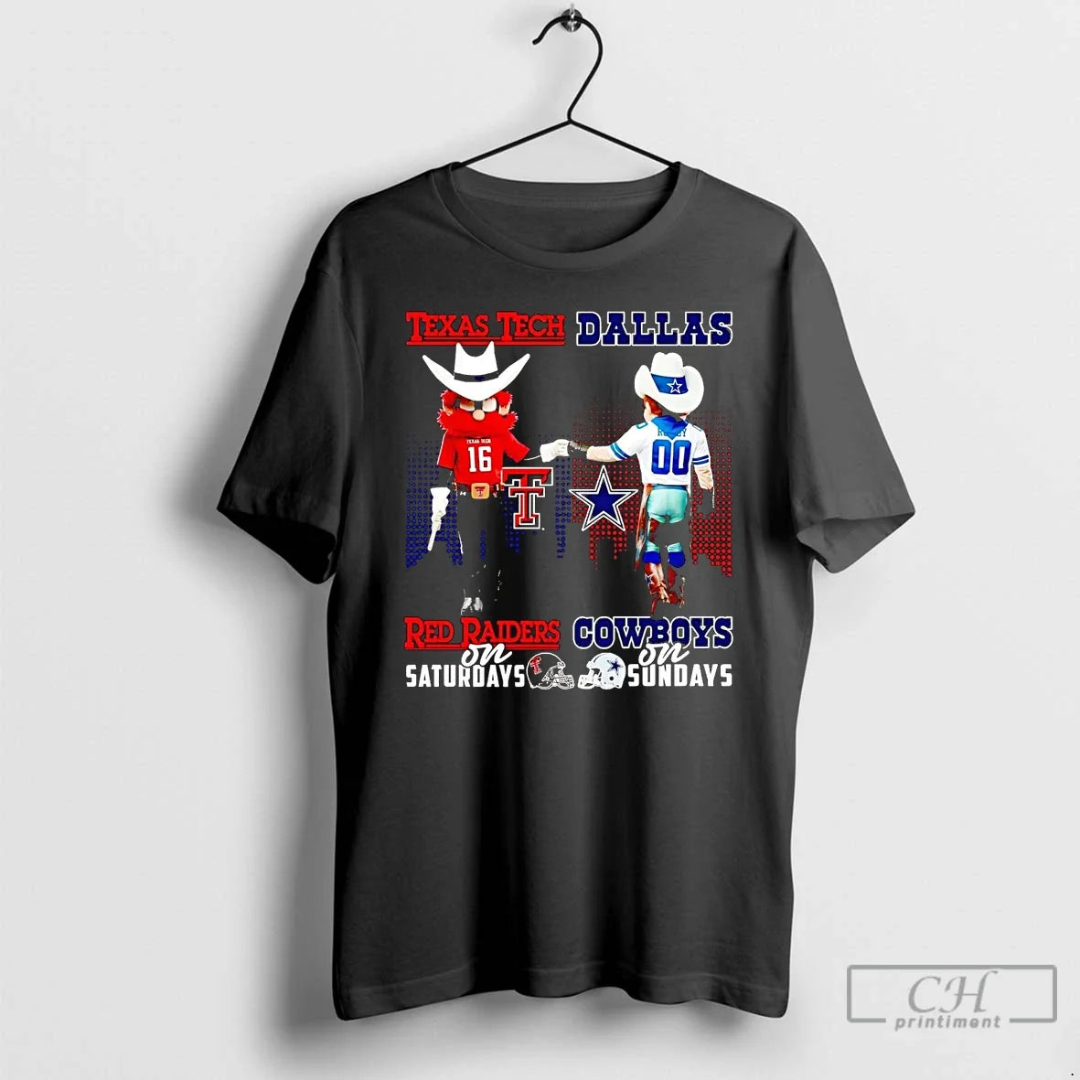Classic Texas Tech Red Raiders Saturdays Dallas - Adult & Kids T-Shirts, Sweatshirts & Hoodies apparel design preview 1