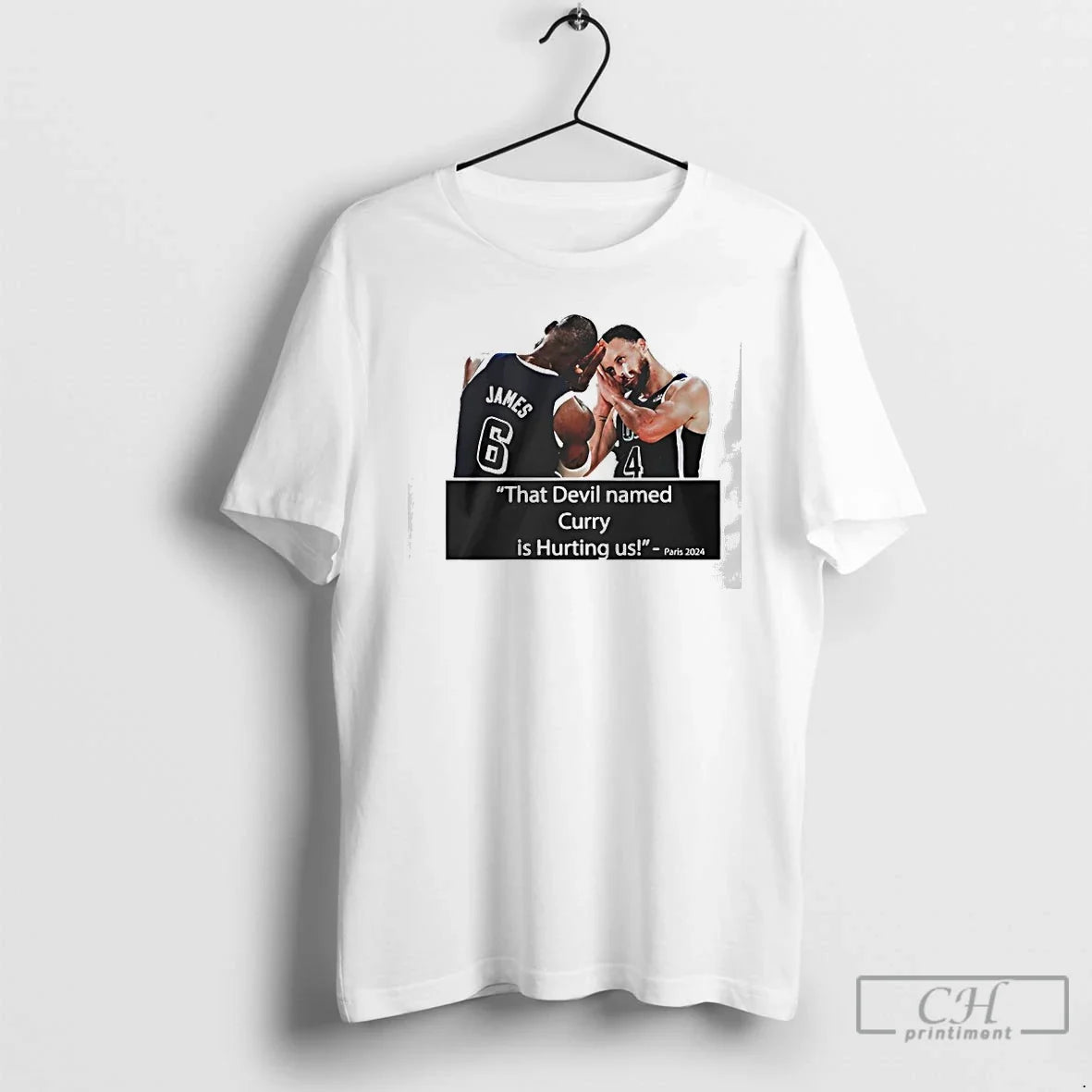 Classic That Devil Named Curry Is Hurting Us Paris - Adult & Kids T-Shirts, Sweatshirts & Hoodies apparel design preview 1