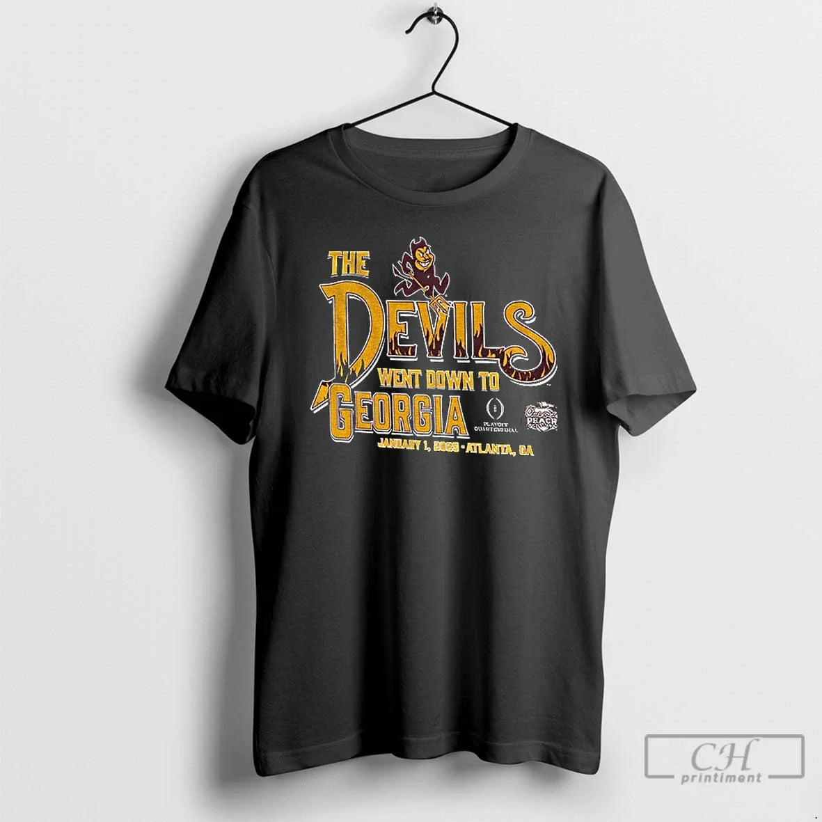 Classic Arizona State Sun Devils Went Down Georgia - Adult & Kids T-Shirts, Sweatshirts & Hoodies apparel design preview 1
