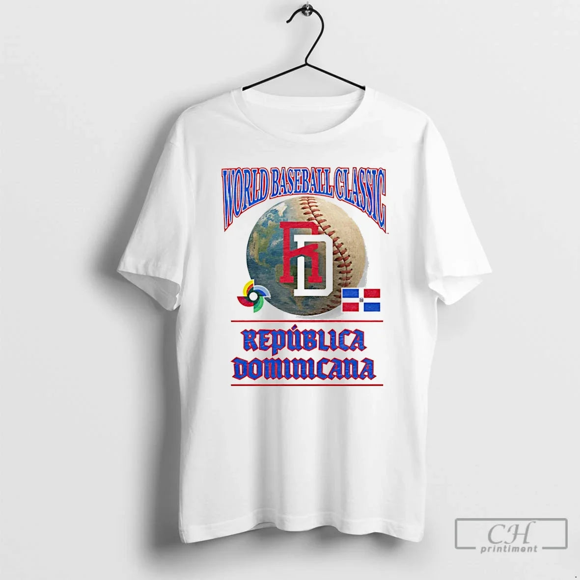 Classic Dominican Republic 2026 World Baseball - Adult & Kids T-Shirts, Sweatshirts & Hoodies apparel design preview 1