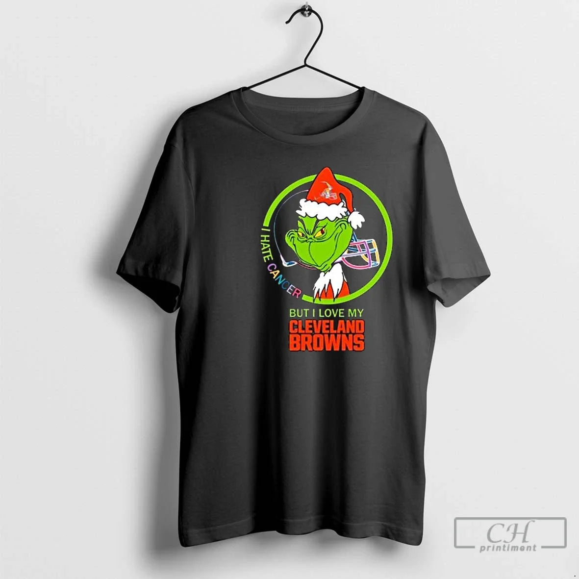 Classic Grinch I Hate Cancer But Love My Cleveland - Adult & Kids T-Shirts, Sweatshirts & Hoodies apparel design preview 1