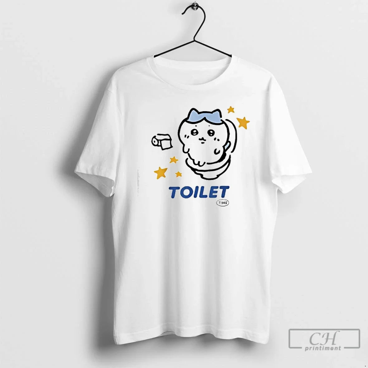 Classic Toilet Time Chikawa Meme - Adult & Kids T-Shirts, Sweatshirts & Hoodies apparel design preview 1