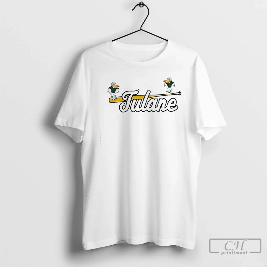 Classic Tulane Baseball Sluggerbird Mascot - Adult & Kids T-Shirts, Sweatshirts & Hoodies apparel design preview 1