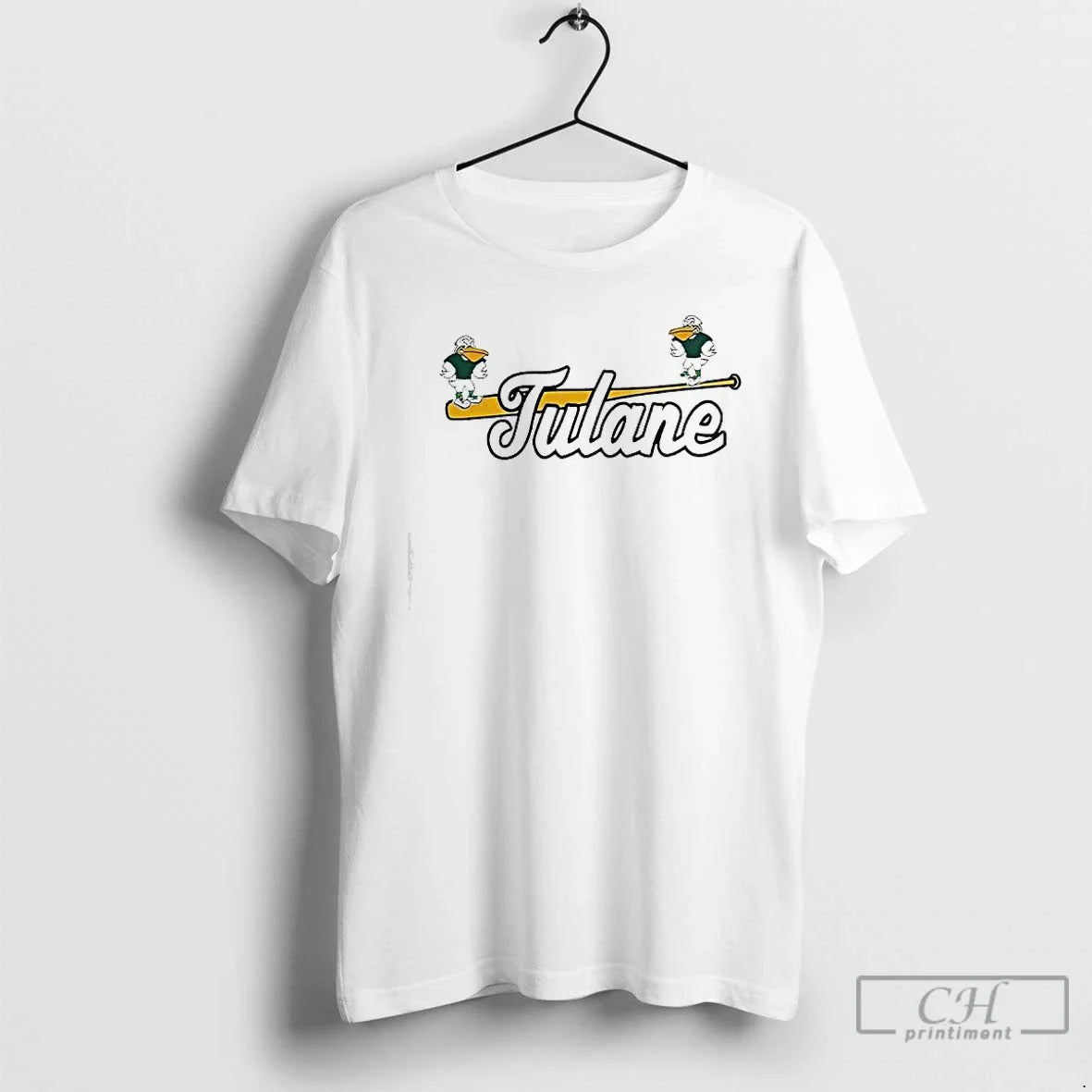 Classic Tulane Baseball Sluggerbird Mascot - Adult & Kids T-Shirts, Sweatshirts & Hoodies apparel design preview 1