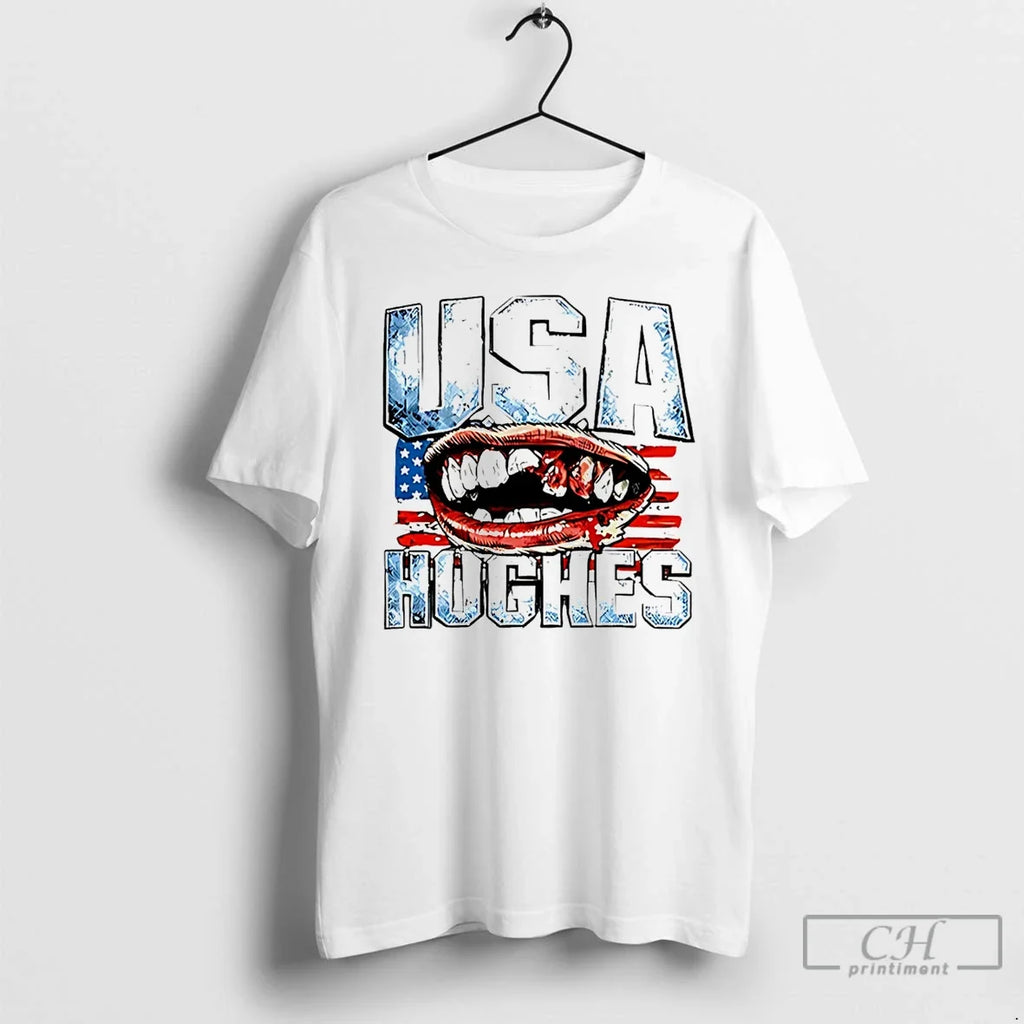 Classic U S A Hughes 2026 Gold Medal Champions Bloody - Adult & Kids T-Shirts, Sweatshirts & Hoodies apparel design preview 1