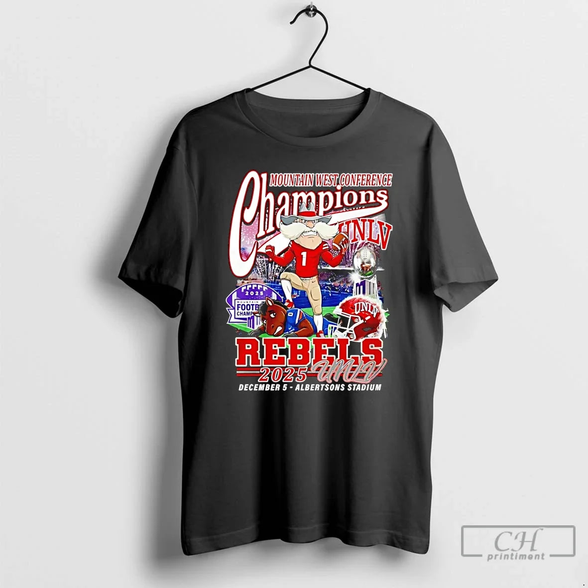 Classic Unlv Rebels 2025 Mountain West Conference - Adult & Kids T-Shirts, Sweatshirts & Hoodies apparel design preview 1