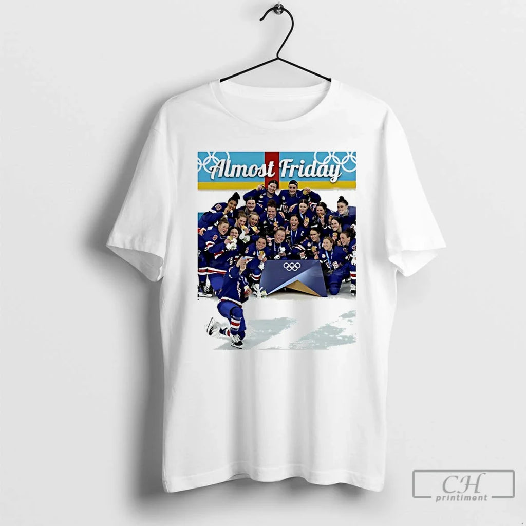 Classic Usa Womens Ice Hockey Celebrating Gold Medal - Adult & Kids T-Shirts, Sweatshirts & Hoodies apparel design preview 1