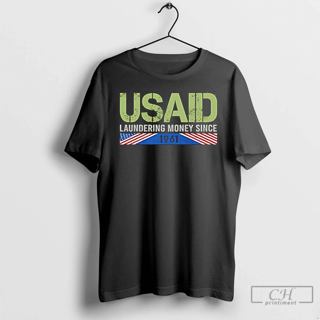 Classic Usaid Satire Laundering Money Since 1961 - Adult & Kids T-Shirts, Sweatshirts & Hoodies apparel design preview 1