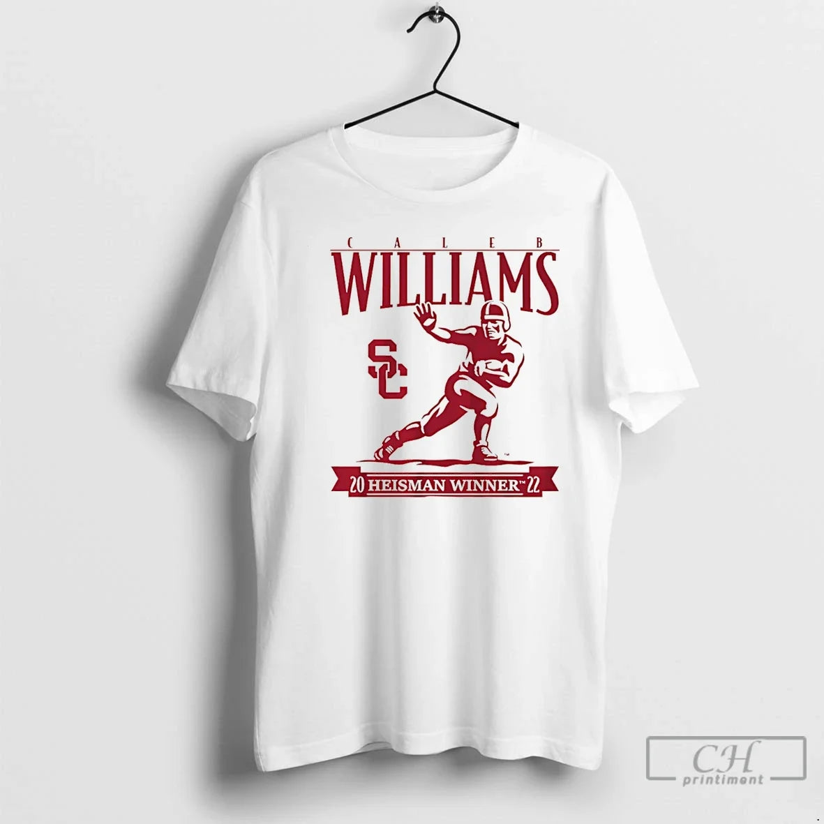 Classic Usc Trojans Caleb Williams Heisman Trophy - Adult & Kids T-Shirts, Sweatshirts & Hoodies apparel design preview 1