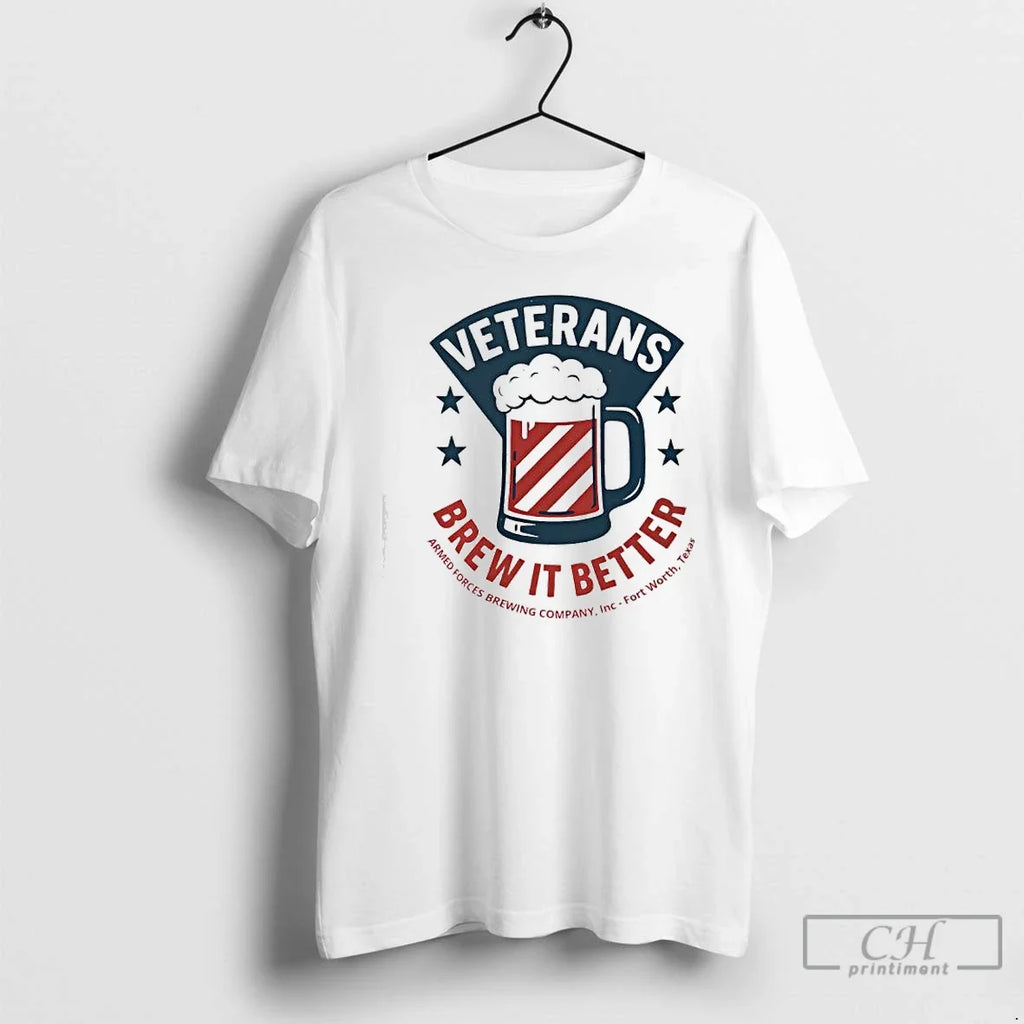 Classic Veterans Brew Better Armed Forces Brewing - Adult & Kids T-Shirts, Sweatshirts & Hoodies apparel design preview 1