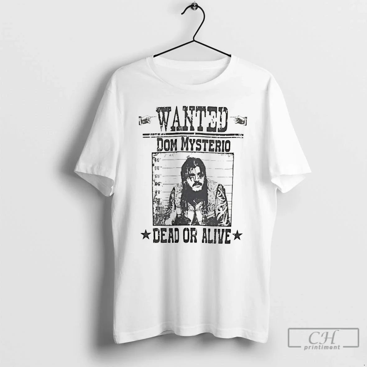 Classic Wanted Dom Mysterio Dead Or Alive - Adult & Kids T-Shirts, Sweatshirts & Hoodies apparel design preview 1