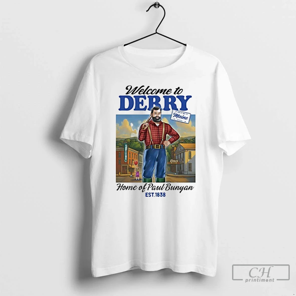 Classic Welcome Derry Home Paul Bunyan Est 1838 - Adult & Kids T-Shirts, Sweatshirts & Hoodies apparel design preview 1