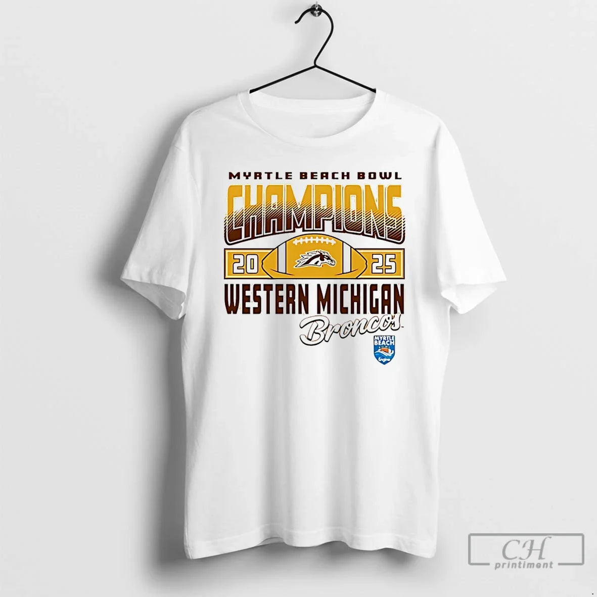 Classic Western Michigan Broncos 2025 Myrtle Beach - Adult & Kids T-Shirts, Sweatshirts & Hoodies apparel design preview 1