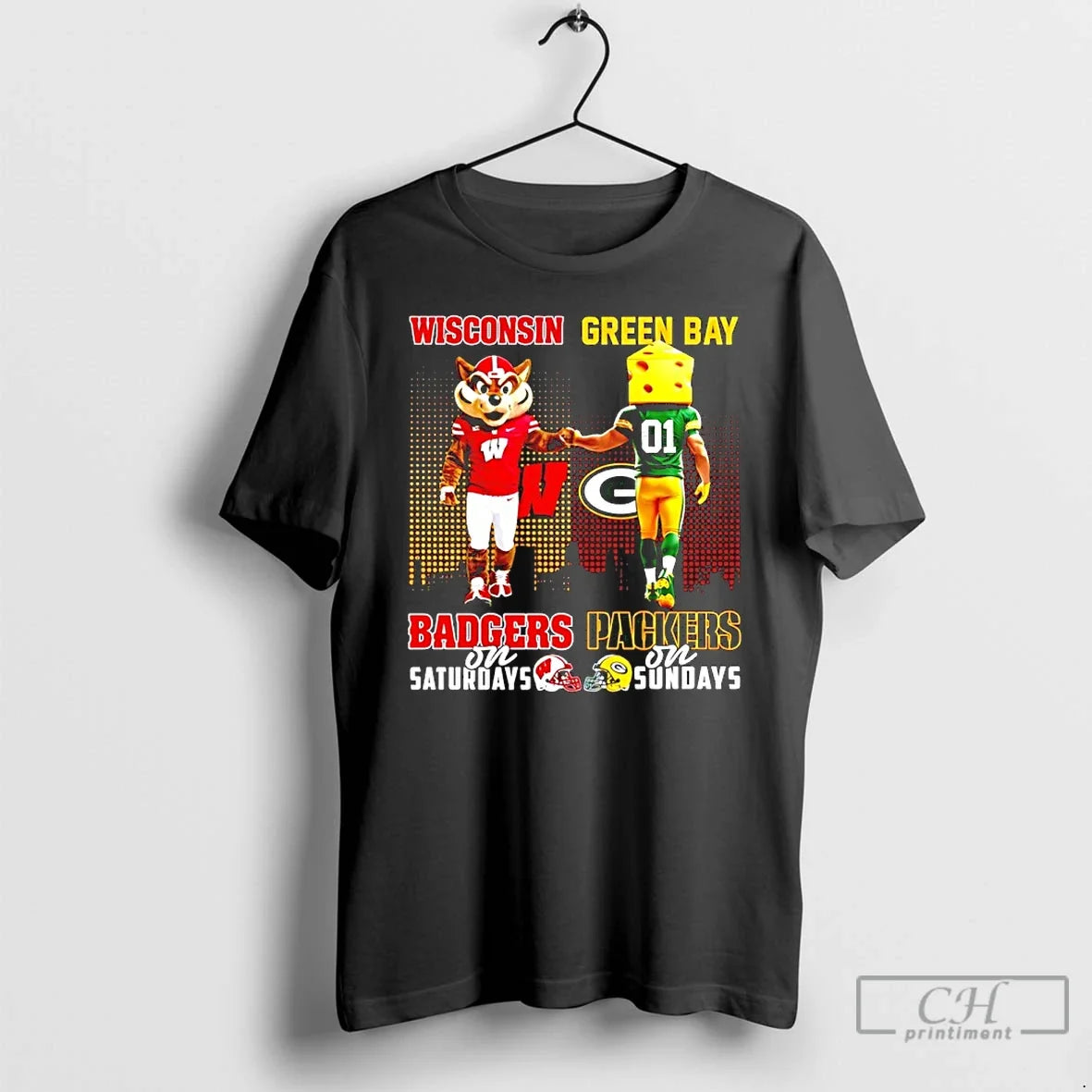 Classic Wisconsin Badgers Saturdays Vs Green Bay - Adult & Kids T-Shirts, Sweatshirts & Hoodies apparel design preview 1