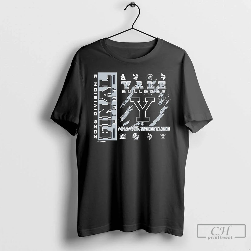 Classic Yale Bulldogs 2026 Mhsaa Team Wrestling Final - Adult & Kids T-Shirts, Sweatshirts & Hoodies apparel design preview 1
