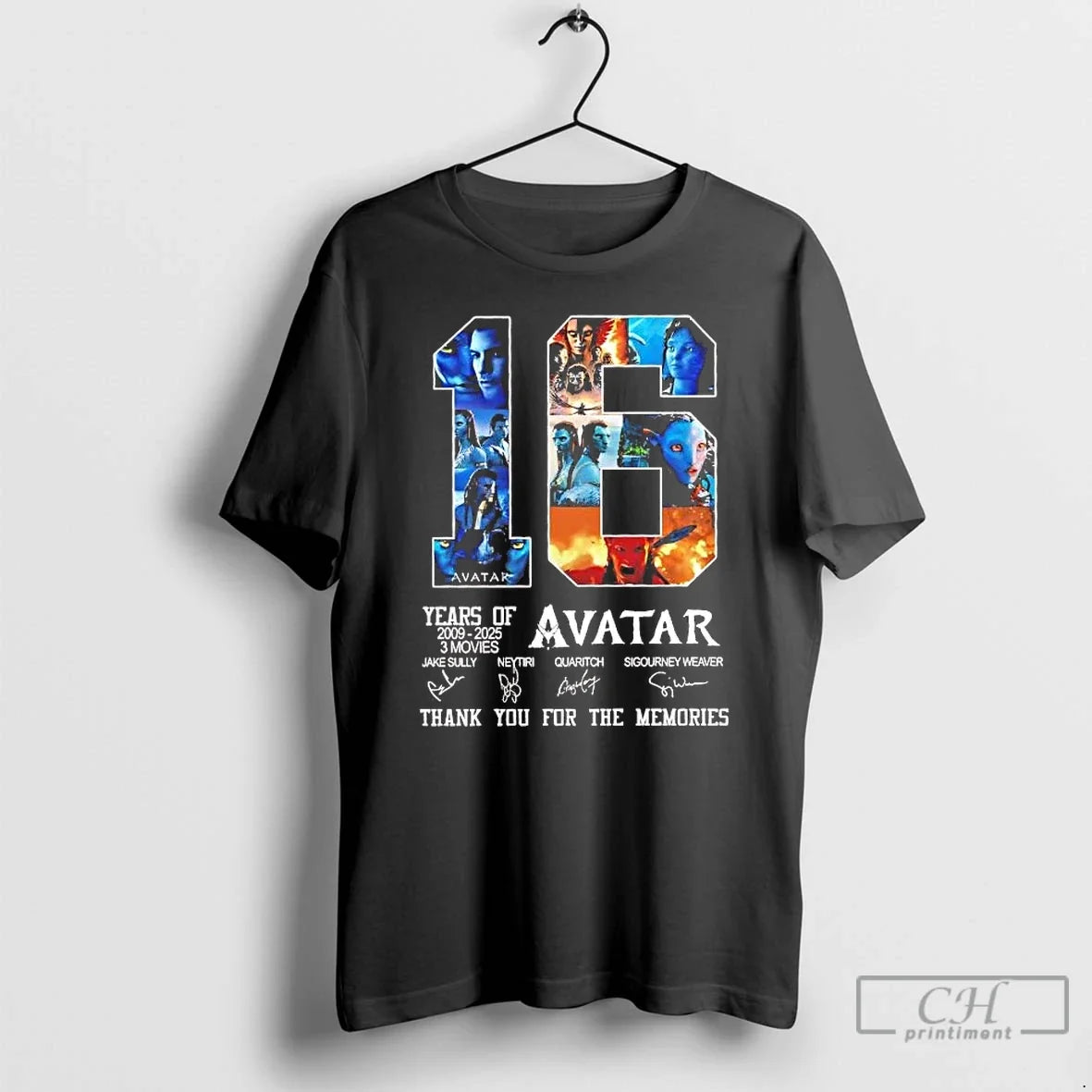 Classic Year Avatar 2009 2025 3 Movies Thank You - Adult & Kids T-Shirts, Sweatshirts & Hoodies apparel design preview 1