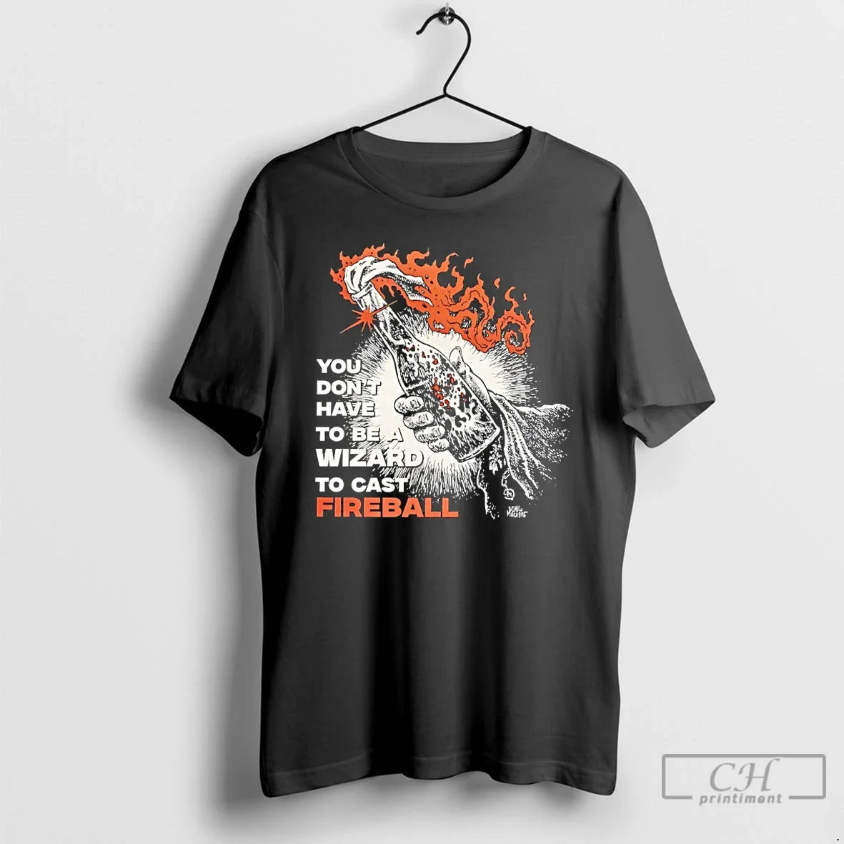 Classic You Dont Need Be Wizard Cast Fireball - Adult & Kids T-Shirts, Sweatshirts & Hoodies apparel design preview 1