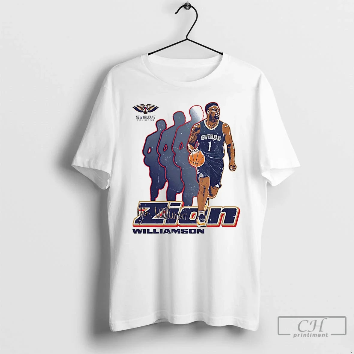 Classic Zion Williamson New Orleans Pelicans Retro - Adult & Kids T-Shirts, Sweatshirts & Hoodies apparel design preview 1