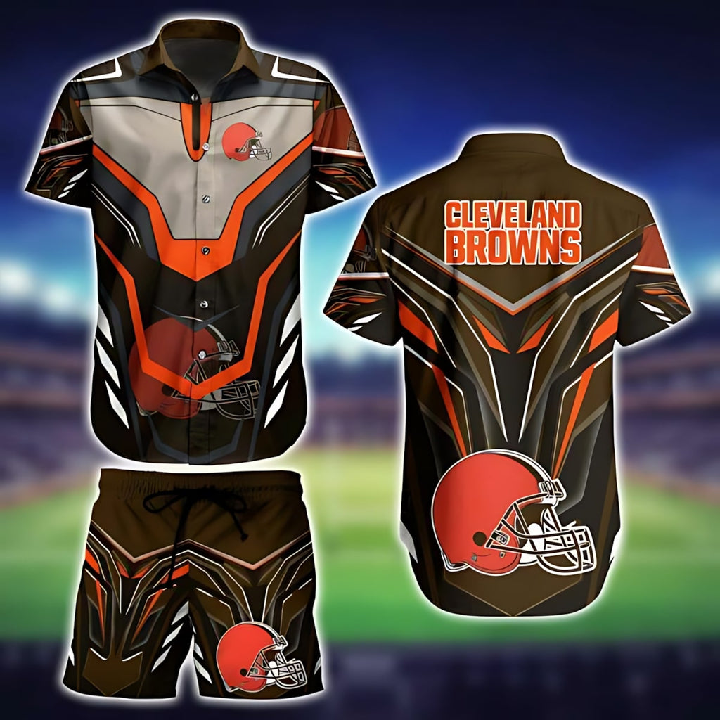 Cleveland Browns Hawaiian Armor Blaze Design 548943 - Adult & Kids T-Shirts, Sweatshirts & Hoodies apparel design preview 1