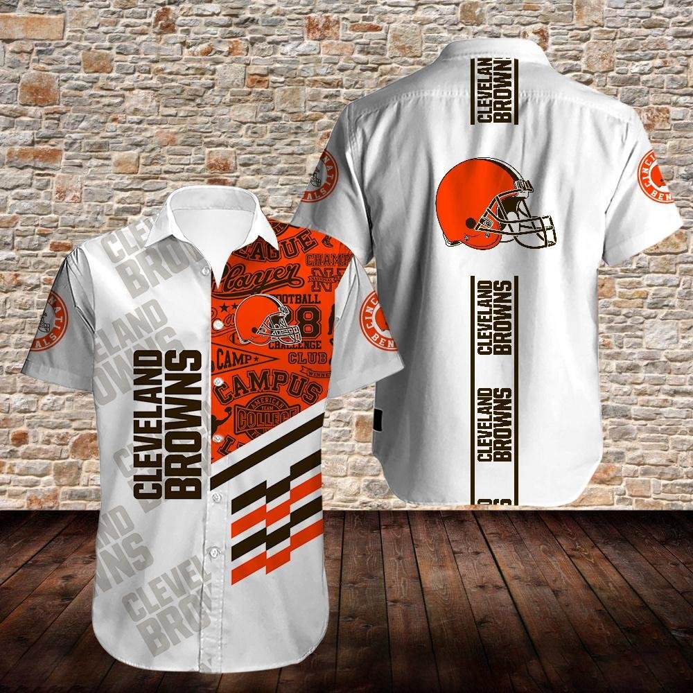 Cleveland Browns Hawaiian Campus Spirit 377846 - Adult & Kids T-Shirts, Sweatshirts & Hoodies apparel design preview 1
