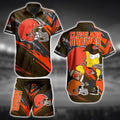 Cleveland Browns Hawaiian Cartoon Blitz Design 107924 - Adult & Kids T-Shirts, Sweatshirts & Hoodies apparel design preview 1