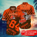 Cleveland Browns Hawaiian Custom Star Player Design - Adult & Kids T-Shirts, Sweatshirts & Hoodies apparel design preview 1