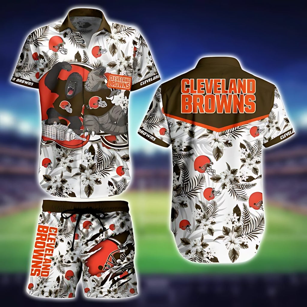 Cleveland Browns Dawg Pound Hawaiian 281617 - Adult & Kids T-Shirts, Sweatshirts & Hoodies apparel design preview 1