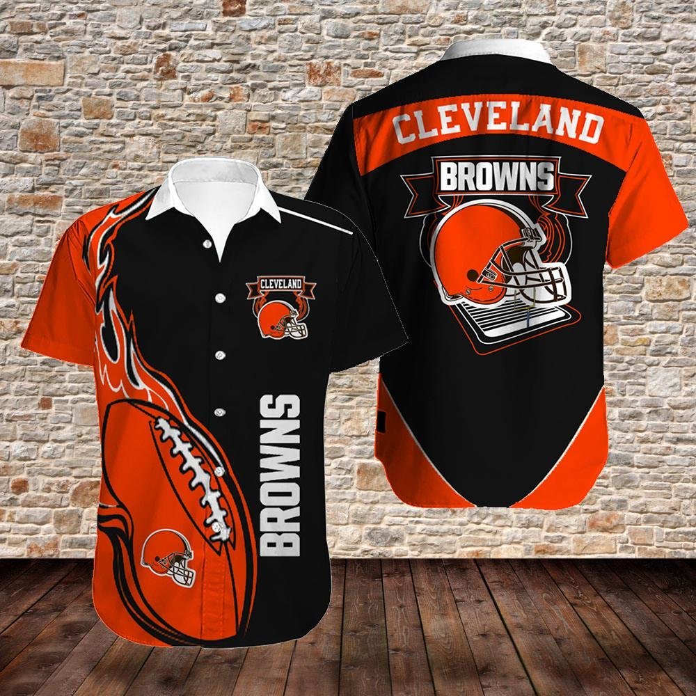 Cleveland Browns Hawaiian Flame Blitz Design 760693 - Adult & Kids T-Shirts, Sweatshirts & Hoodies apparel design preview 1