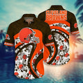 Cleveland Browns Hawaiian Floral Flow Design 897806 - Adult & Kids T-Shirts, Sweatshirts & Hoodies apparel design preview 1